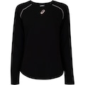 Camiseta Feminina ASICS Manga Longa Mescla Eco Modal PRETO