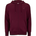 Jaqueta Masculina ASICS com Capuz Moletom Canguru com Fleece VINHO