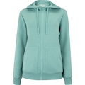 Opção de cor AZUL CLARO de Jaqueta de Moletom Feminina ASICS com Capuz Canguru Fleece