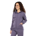 Jaqueta de Moletom Feminina ASICS com Capuz Canguru Fleece ROXO