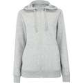 Jaqueta de Moletom Feminina ASICS com Capuz Canguru Fleece CINZA MESCLA