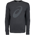 Blusão Masculino ASICS sem Capuz Moletom Careca com Espíral CINZA MESCLA