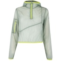 Blusão Feminino ASICS com Capuz Leve Assimétrica VERDE CLARO