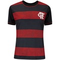 Camiseta do Flamengo Braziline Feminina Classmate PRETO/VINHO
