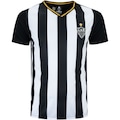 Camiseta do Atlético-MG Braziline Masculina Schoolers PRETO/BRANCO