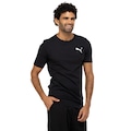 Camiseta Masculina Puma Manga Curta Essentials Small Cat Logo PRETO