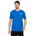 Camiseta Masculina Puma Manga Curta Essentials Small Cat Logo AZUL