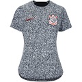 Camisa do Corinthians Nike Feminina Pré-Jogo Torcedora BRANCO/PRETO