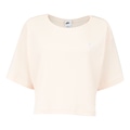 Blusa Cropped Feminina Nike Sportswear Rib Jersey SS Enar ROSA CLA/BRANCO