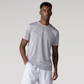 Camiseta Masculina Oxer Manga Curta Média Compressão Flat Mescla CINZA CLARO