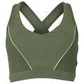 Top Fitness com Bojo Removível Oxer Alça Cruzada Textura Média Sustentação Adulto VERDE ESCURO