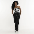 TOP TOMARA QUE CAIA JADE EYE BRANCO/PRETO
