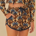 Short de Moletom Feminino Farm Coqueirou Bex AZUL