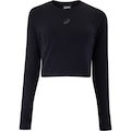 Blusa Cropped Feminina ASICS Manga Longa Cava Tradicional PRETO
