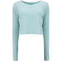 Blusa Cropped Feminina ASICS Manga Longa Cava Tradicional AZUL CLARO