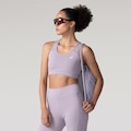 Top Fitness com Bojo Removível ASICS Basic Logo Média Sustentação Adulto ROXO CLARO