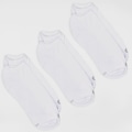Opção de cor BRANCO de Kit 3 Pares de Meias Cano Baixo Atoalhadas Oxer Adulto