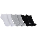 Kit 3 Pares de Meias Cano Baixo Atoalhadas Oxer Adulto BRANCO/CINZA