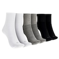 Kit de Meias Cano Médio Oxer com 3 Pares Atoalhada Tamanho 34 a 38 Adulto BRANCO/CINZA