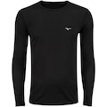 Camiseta Masculina Mizuno Manga Longa Nirvana New PRETO