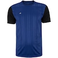 Camiseta Masculina Adams Manga Curta Embossed Futebol Dry AZUL ESC/PRETO