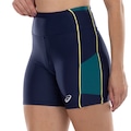 Bermuda Feminina ASICS Recortes Poliamida UV AZUL ESC/AMARELO CLA
