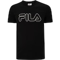 Camiseta Masculina Fila Manga Curta Letter Outline PRETO