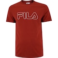 Camiseta Masculina Fila Manga Curta Letter Outline VINHO