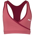 Top Fitness sem Bojo Fila Baixa Sustentação Line Movement Adulto ROSA/VINHO