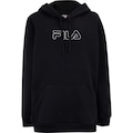 Blusão Feminino Fila com Capuz Letter Winter Outline PRETO