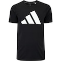 Camiseta Masculina adidas Manga Curta Essentials Logo PRETO/BRANCO