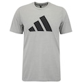 Camiseta Masculina adidas Manga Curta Essentials Logo CINZA/PRETO