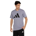 Camiseta Masculina adidas Manga Curta Essentials Logo AZUL CLARO/PRETO
