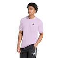 Camiseta Masculina adidas Manga Curta Essentials FeelReady ROXO CLARO/PRETO