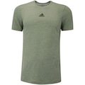 Camiseta Masculina adidas Manga Curta Mescla Logo VERDE ESCURO