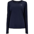 Camiseta Feminina Mizuno Manga Longa Nirvana F AZUL ESC/AZUL