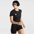 Opção de cor PRETO de Camiseta adidas Manga Curta Adizero Essentials Feminina