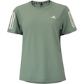 Camiseta Feminina adidas Manga Curta Own The Run Base VERDE/BRANCO