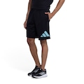 Bermuda Masculina adidas Big Logo PRETO/AZUL