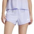 Short Feminino adidas Pacer Knit ROXO CLARO/BRANCO