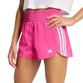 Short Feminino adidas Pacer 3 Listras ROSA ESCURO