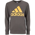 Blusa de Moletom Masculina adidas Big Logo MARROM ESCURO