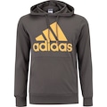 Blusão Masculino adidas com Capuz Big Logo MARROM ESCURO