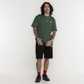 Camiseta HUF Manga Curta Listrada VERDE