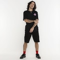 Camiseta HUF Manga Curta Paid in Full SS PRETO