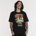 Camiseta HUF Manga Curta Blazing Jam SS PRETO