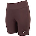 Bermuda Baixa Compressão Feminino ASICS Cós Baixo MARROM