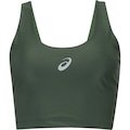 Top Fitness sem Bojo ASICS Alongado Média Sustentação Adulto VERDE ESCURO