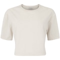 Blusa Cropped Feminina ASICS Manga Curta Malha OFF WHITE