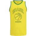 Camiseta Regata do Brasil Masculina CBB Treino Basquete AMARELO